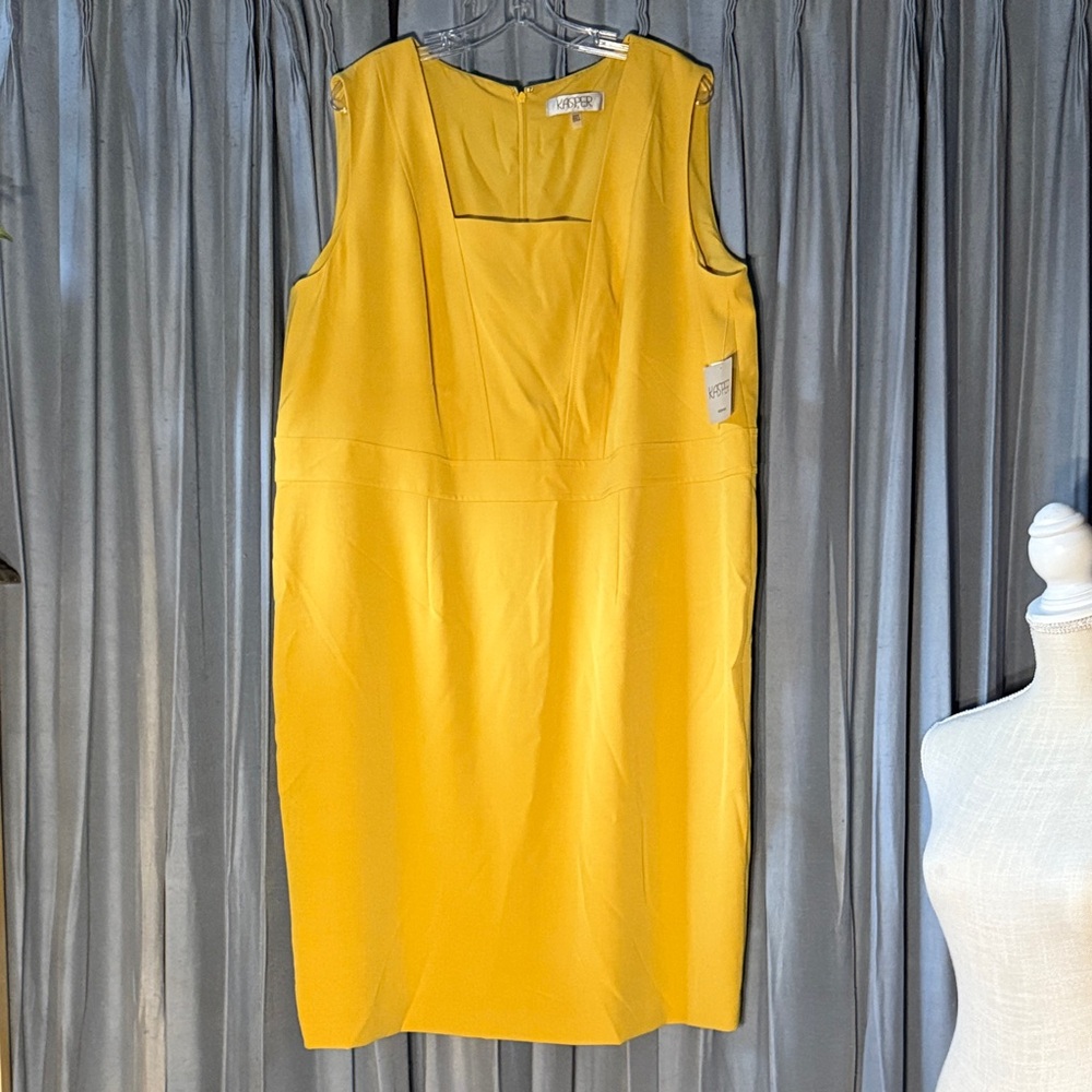 Kasper Golden Sleeveless Midi Dress